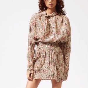ISABEL MARANT HighTie-Neck printed silk blouse 8
